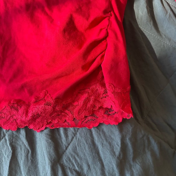 Red Wrap Top - Picture 2 of 4